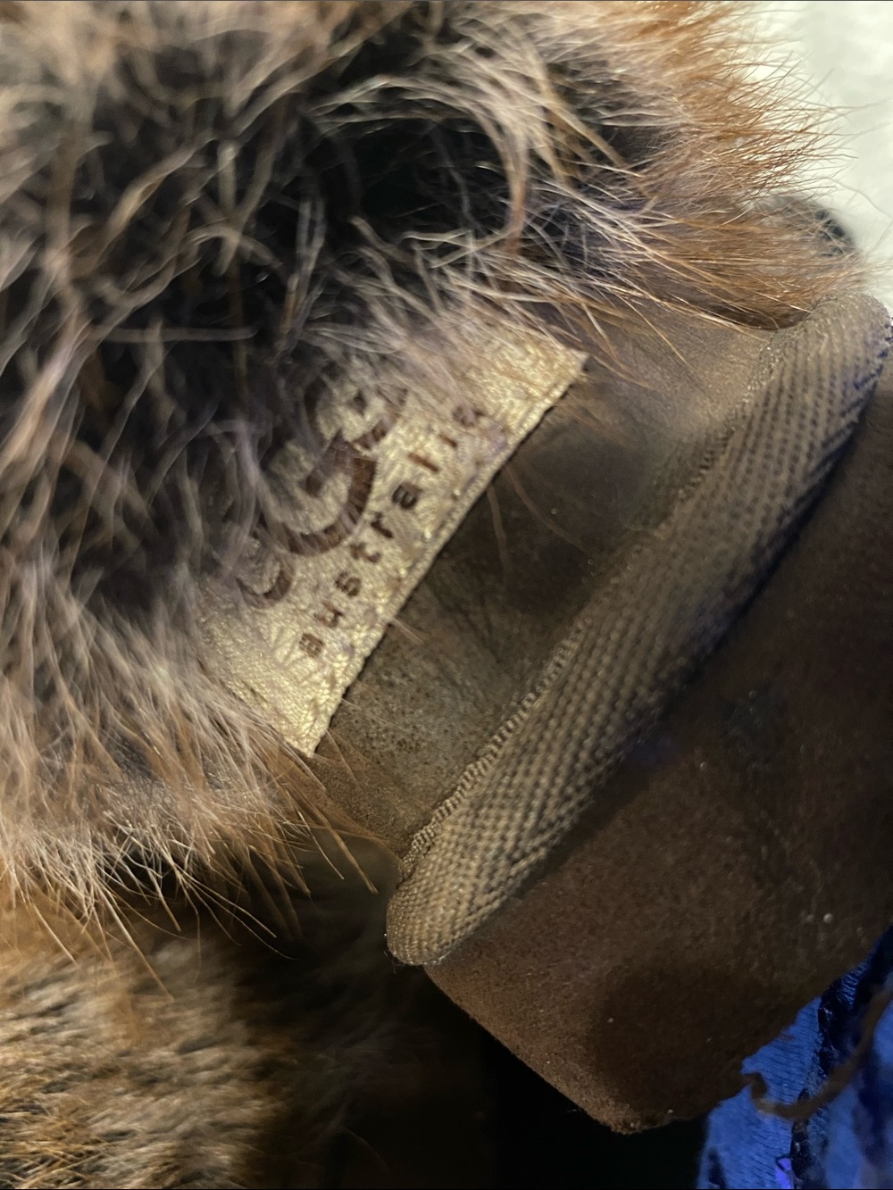 Ugg faux Fur Trim Suede Winter Boots - Chestnut Brown - Picture 4 of 7